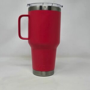 YETI Rambler 30 oz Tumbler with Handle Pink Stainless Steel Travel Mug Lid